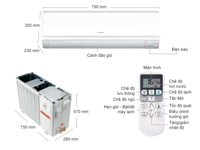 Máy lạnh Hitachi 1.5 HP RAS-F13CF