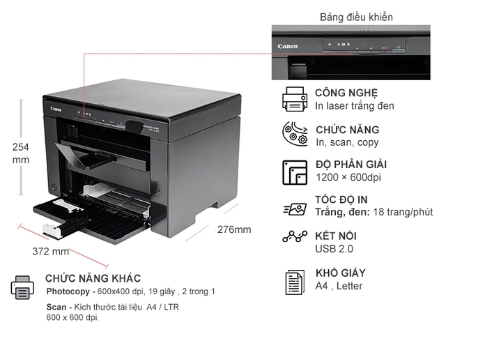 Máy in laser đa năng Canon MF3010