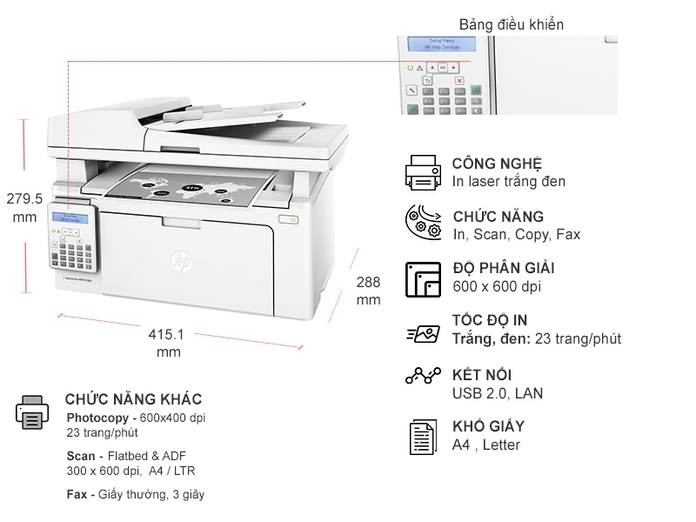 Máy in laser HP Pro MFP M130FN G3Q59A