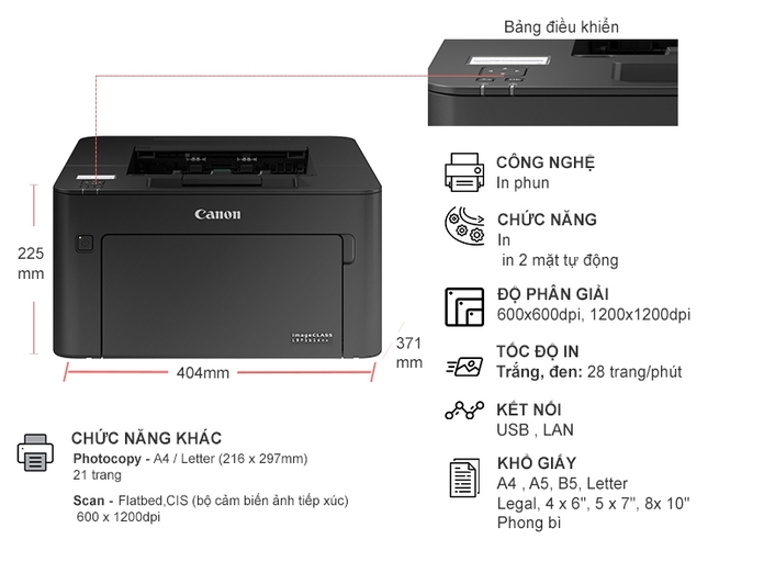 Máy in Canon LBP161 DN+