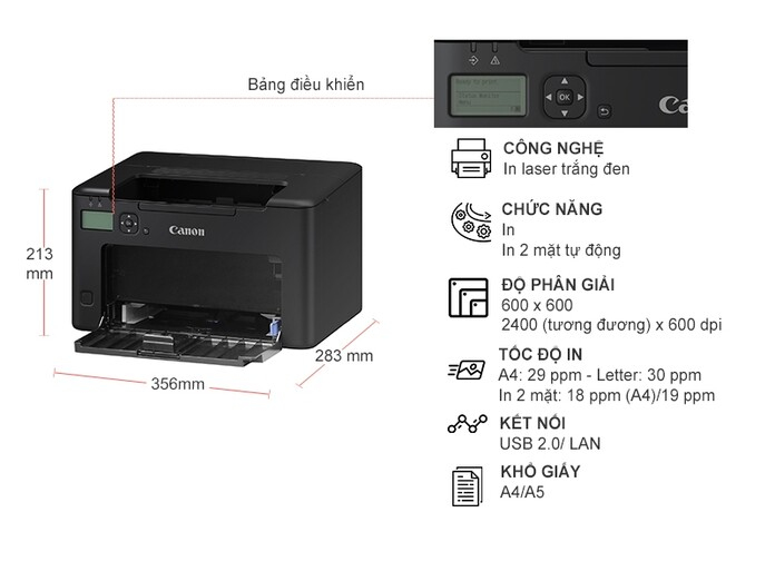 Máy in laser Canon LBP122DW, Chính Hãng, Giá Rẻ | Nguyễn Kim