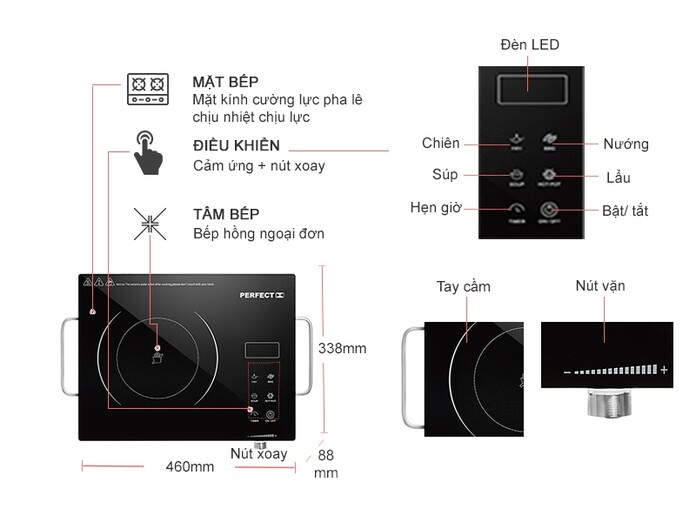 Bếp hồng ngoại đơn Perfect PF-BH82