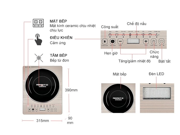 Bếp từ đơn Perfect PF-EC66