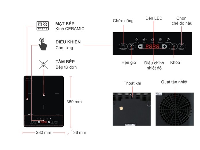 Bếp từ Kiwa KI-132GB