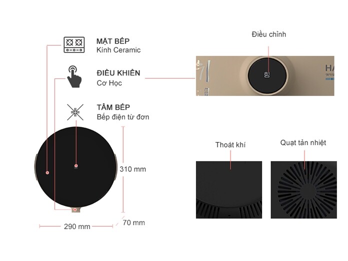 Bếp từ đơn Hawonkoo CEH-101-I-CF
