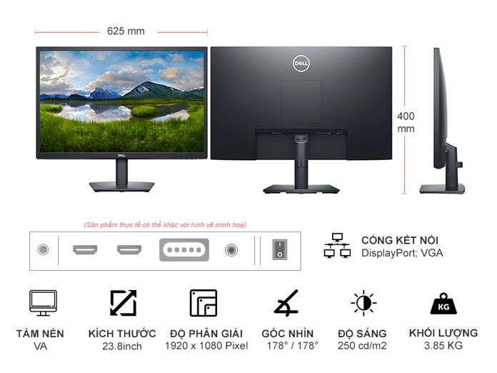 Màn Hình Dell 23.8 Inch E2423H Giá Rẻ, Chính Hãng | Nguyễn Kim