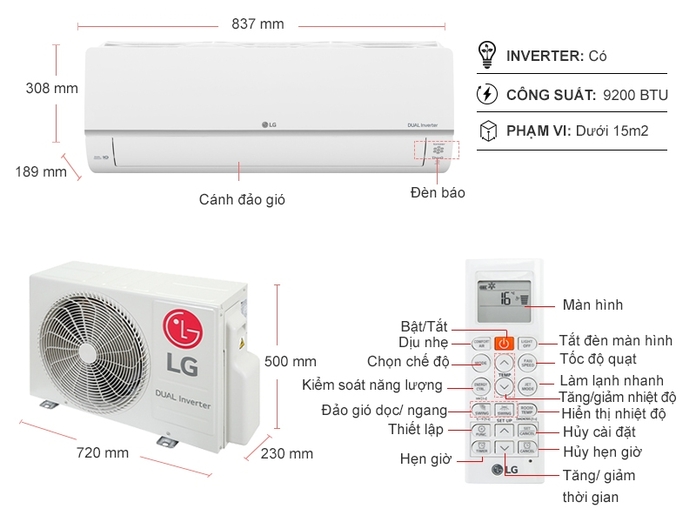 Máy lạnh LG Inverter 1 HP V10APH1