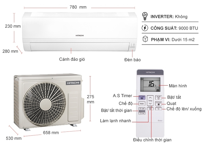 Máy lạnh Hitachi 1 HP RAS-EJ10CKV1