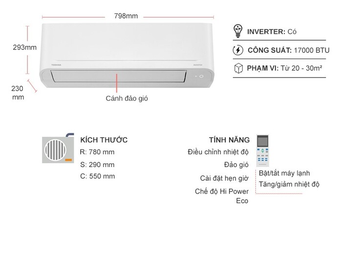 Máy lạnh Toshiba Inverter 2 HP RAS-H18S4KCV2G-V