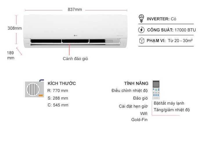 Máy lạnh LG Inverter 2 HP V18WIN1