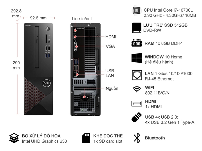 dell vostro 3681 i7 10700