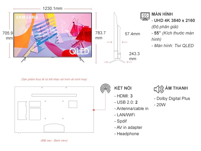 Smart Tivi QLED Samsung 4K 55 inch QA55Q65TAKXXV Smart Tivi QLED Samsung 4K 55 inch QA55Q65TAKXXV
