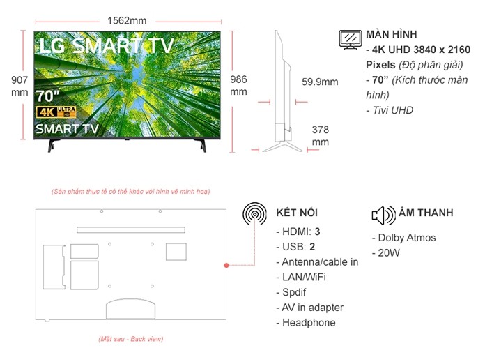 Smart Tivi Led Lg 4k 70 Inch 70uq8000psc Giá Rẻ Chính Hãng Nguyễn Kim