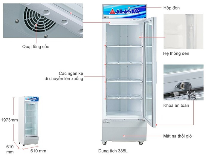 Tủ mát Alaska 385 lít LC-385