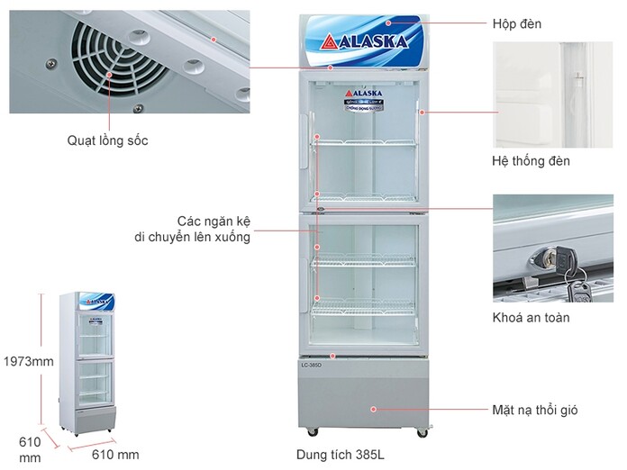 Tủ mát Alaska 385 lít LC-385D