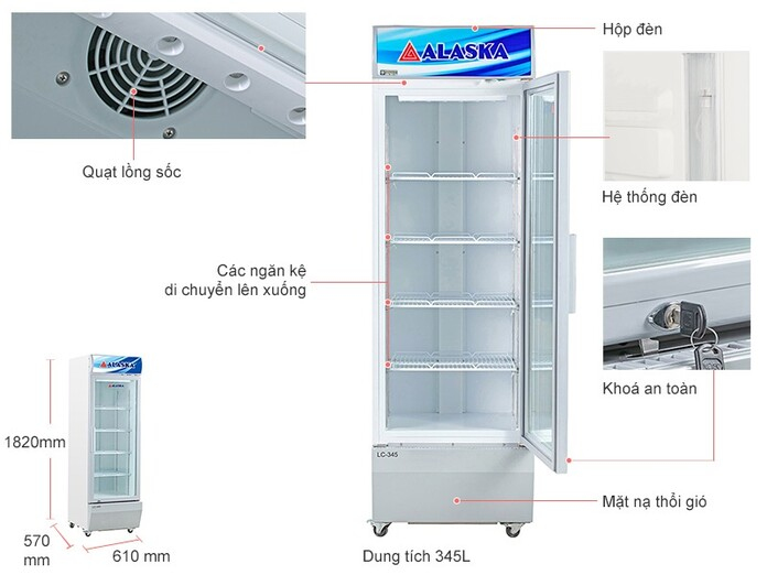 Tủ mát Alaska 345 lít LC-345
