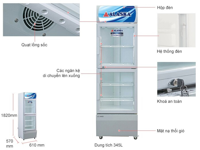 Tủ mát Alaska 345 lít LC-345D