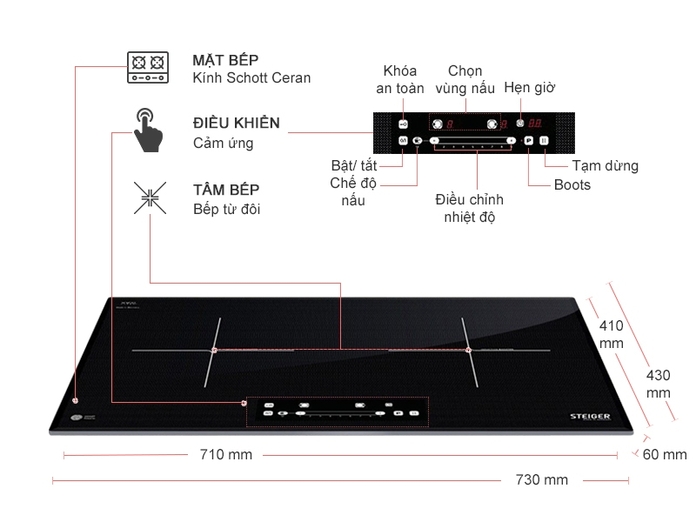 BẾP TỪ STEIGER STG-IDK210