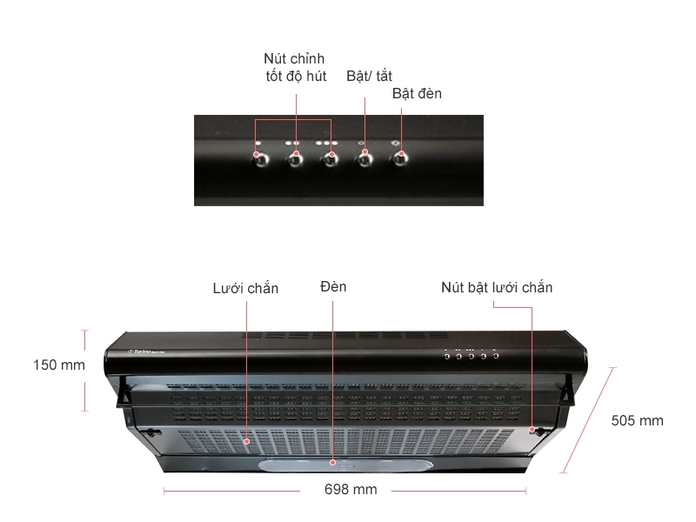 Máy hút khói Torino FS 303 GE 2X K23 PU3V2L IX/F/70