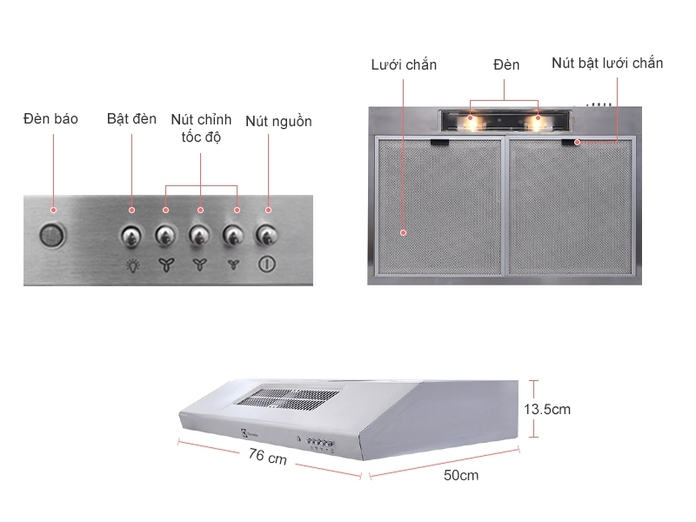 Máy hút mùi Electrolux EFT7516X