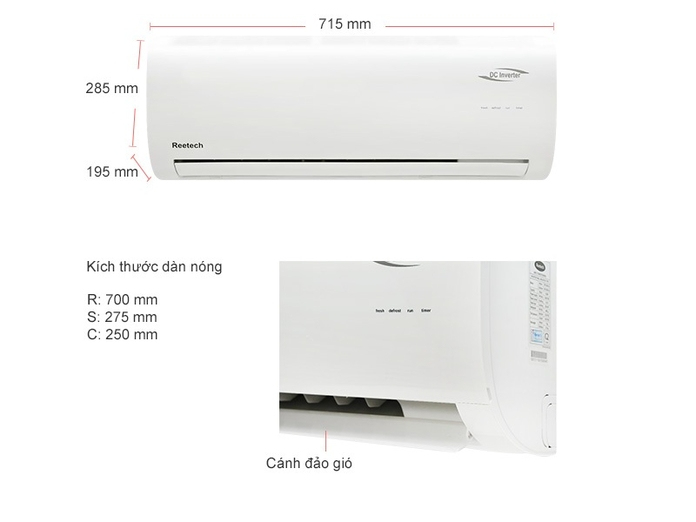 Máy lạnh Reetech Inverter 1 HP RTV9-BF-A