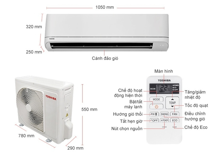Máy lạnh Toshiba 2.5 HP RAS-H24U2KSG-V