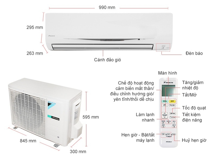 Máy lạnh Daikin Inverter 2 HP FTKC50TVMV
