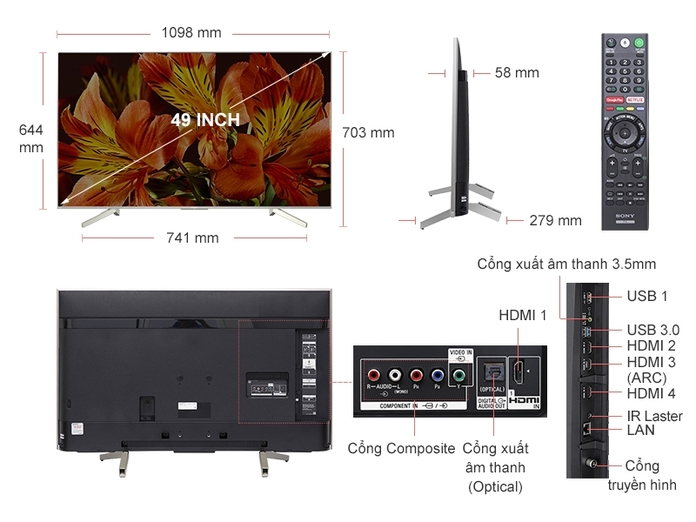 ANDROID TIVI SONY 49 INCH KD-49X8500F/S