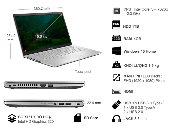 Laptop Asus X509UA-EJ116T