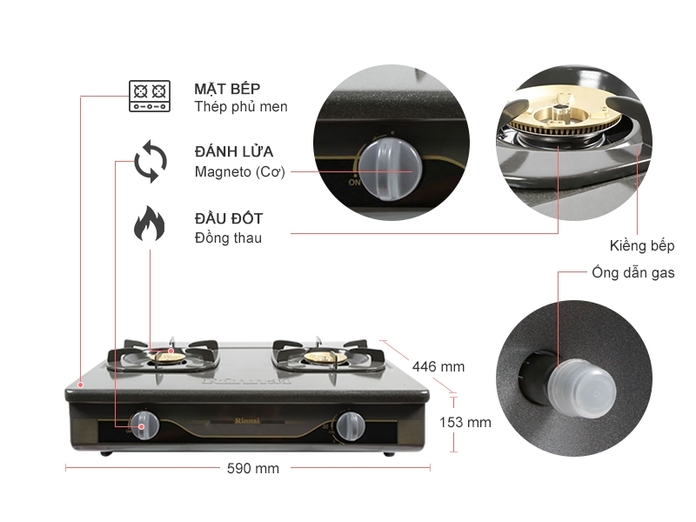 BẾP GAS RINNAI RV-660G