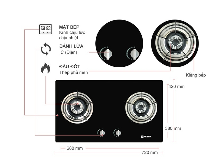 BẾP GAS FABER FB A05G2 (DSB)