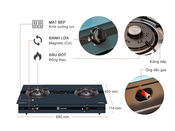 BẾP GAS SAKURA SA-7G