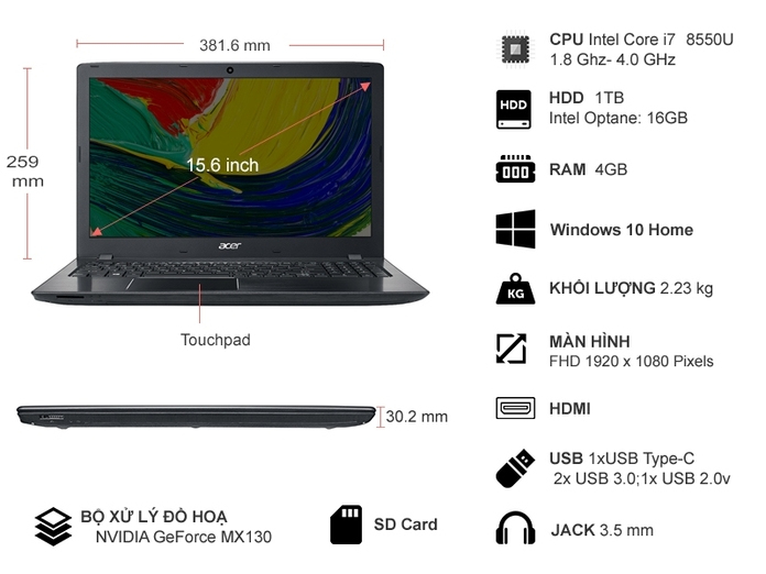 LAPTOP ACER ASPIRE E5-576G-88EP LAPTOP ACER ASPIRE E5-576G-88EP