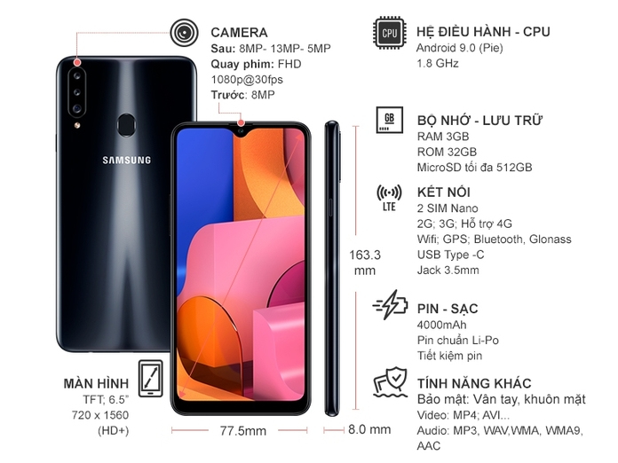 samsung a20s 32gb specification