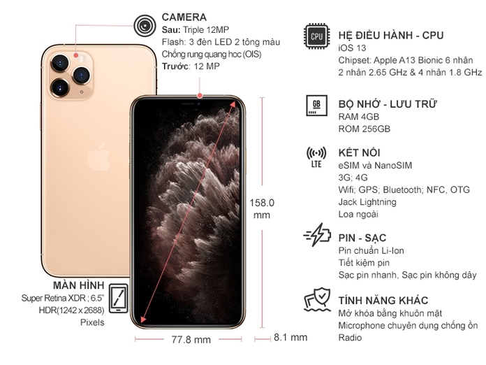 Mua điện Thoại Iphone 11 Pro Max 256gb Vang đồng Gia Tốt Nguyễn Kim