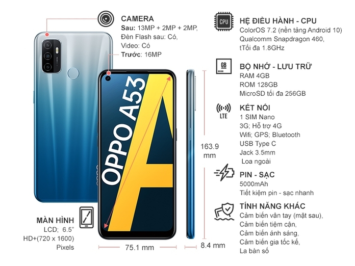 Đánh Giá] Tính Năng Nổi Bật Của Điện Thoại Oppo A53 (4Gb/128Gb) Xanh Trên  Nguyễn Kim