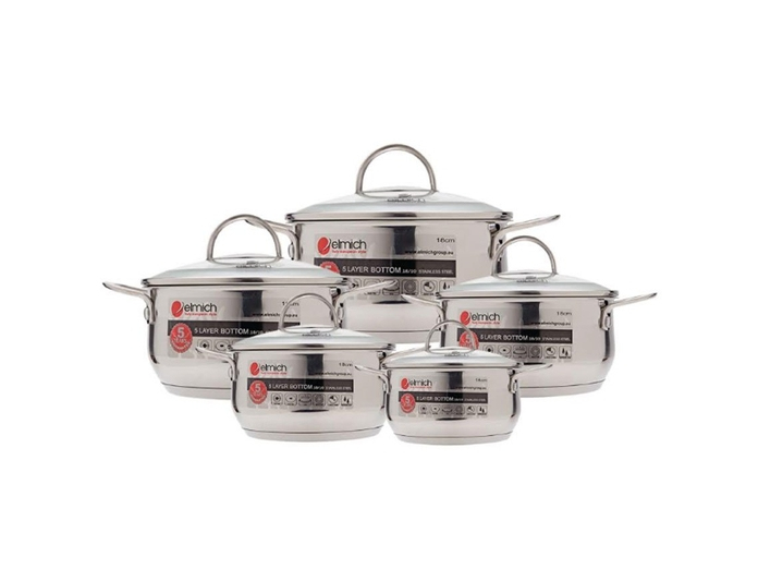 Bộ nồi Inox Elmich 304 Celestine 10 món giá rẻ tại Nguyễn Kim Bộ nồi Inox Elmich 304 Celestine 10 món giá rẻ tại Nguyễn Kim