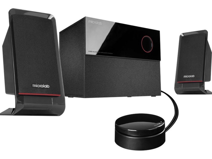 Loa vi tinh Microlab M200/2.1 mau den, gia r? t?i Nguy?n Kim