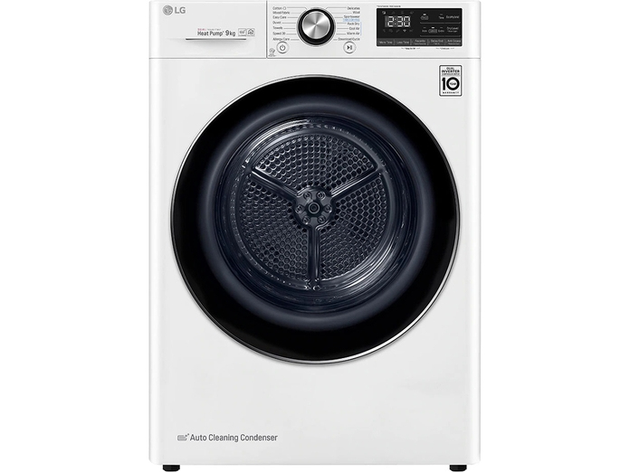 Máy sấy quần áo LG Inverter 9 kg DVHP09W mặt chính diện
