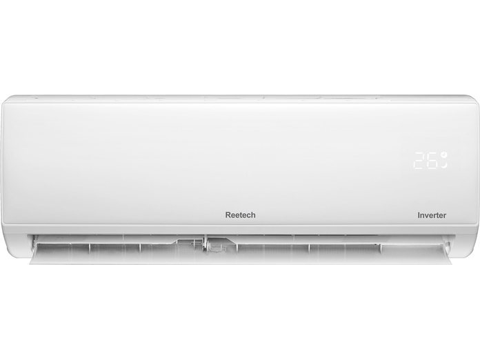 Máy lạnh Reetech Inverter 1.5 HP RTV12-TC-BI cục lạnh mặt chính diện