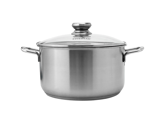 Nồi Inox Fivestar 3 đáy 24cn N24-3DG mặt chính diện Nồi Inox Fivestar 3 đáy 24cn N24-3DG mặt chính diện