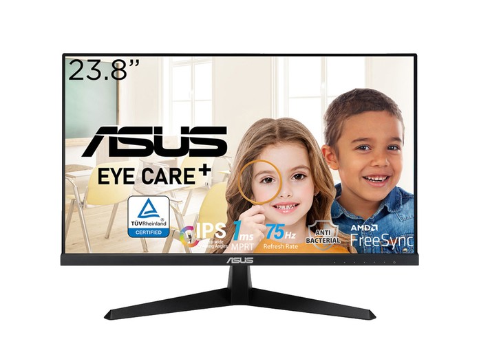 Màn hình Asus VY249HE 23.8 inch FHD IPS 75Hz 1ms mặt chính diện