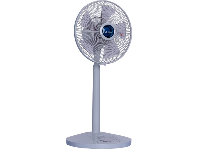 Quạt lửng Mitsubishi R12-HRA WH Trắng mặt nghiêng