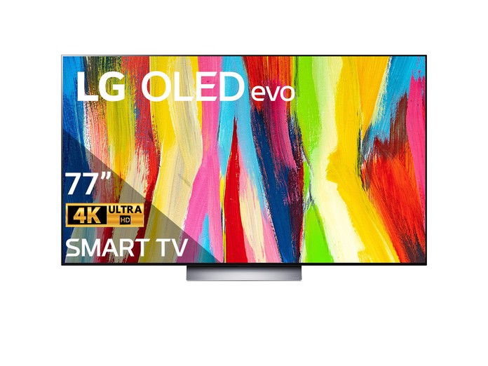 Smart Tivi OLED LG 4K 77 inch OLED77C2PSA mặt chính diện