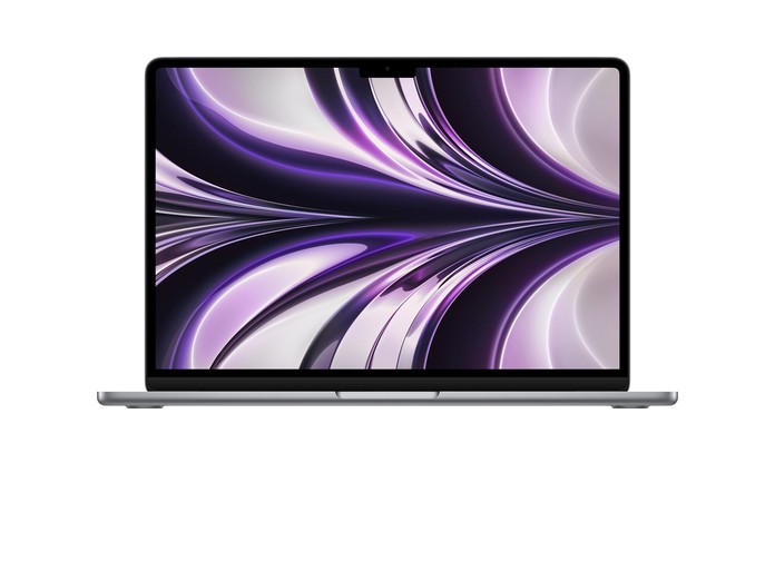 Laptop Macbook M2 2022 13.6 inch 10C MLXX3SA/A Xám mặt chính diện