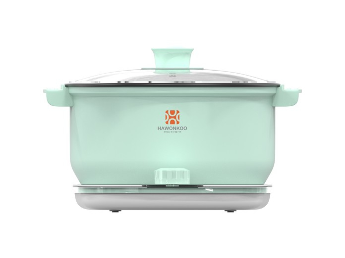 Nồi lẩu điện Hawonkoo 2.5 lít HEH-100-GE Xanh chính diện Nồi lẩu điện Hawonkoo 2.5 lít HEH-100-GE Xanh chính diện