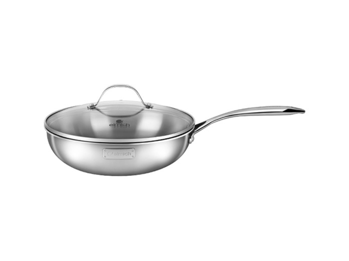 Chảo xào Inox 3 đáy Elmich Tri-Max 26cm EL-3796 nghiêng Chảo xào Inox 3 đáy Elmich Tri-Max 26cm EL-3796 nghiêng