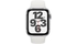 Apple Watch SE GPS 44mm Vỏ nhôm Dây cao su Trắng mặt chính diện