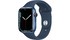 Apple Watch S7 LTE 45mm viền nhôm dây cao su Xanh dương mặt nghiêng