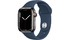 Apple Watch S7 LTE 41mm mặt thép dây cao su Xanh Xám mặt nghiêng